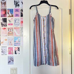 Stripped midi dress